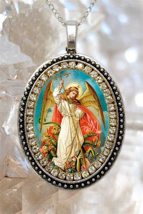 archangel michael necklace|saint michael archangel pendant necklace.